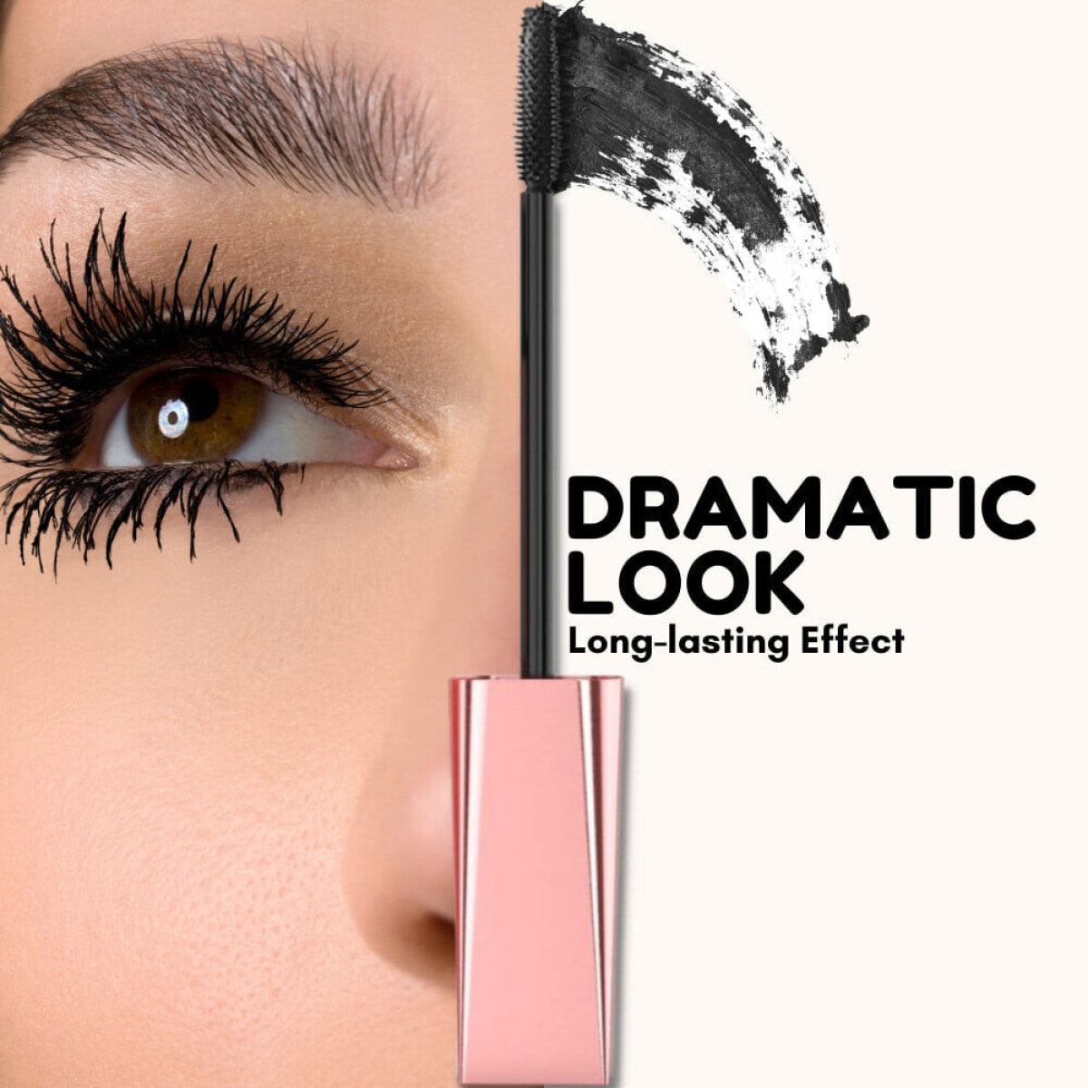 Mascara for dramatic, long-lasting lash enhancement